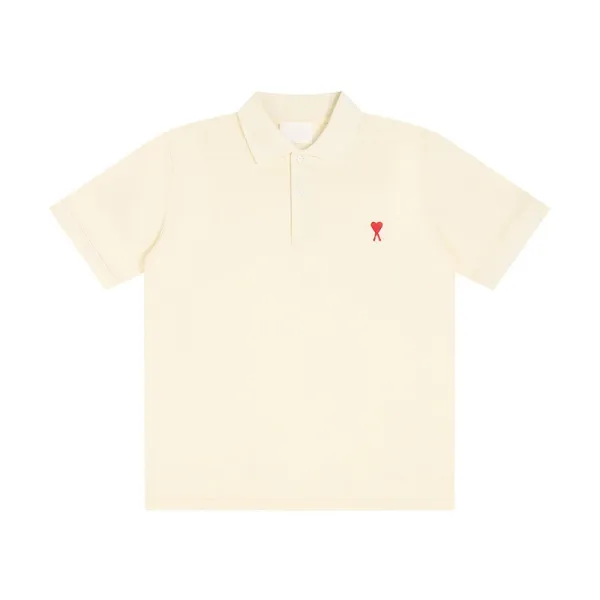 Ami Paris Small Heart Logo T-Shirt Beige T-Shirt - 6