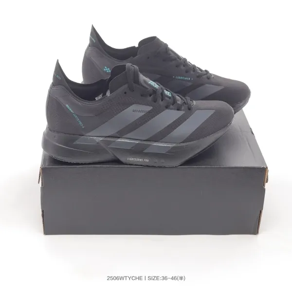 Adidas Adios Pro 4 Black Teal Running Shoes - 1