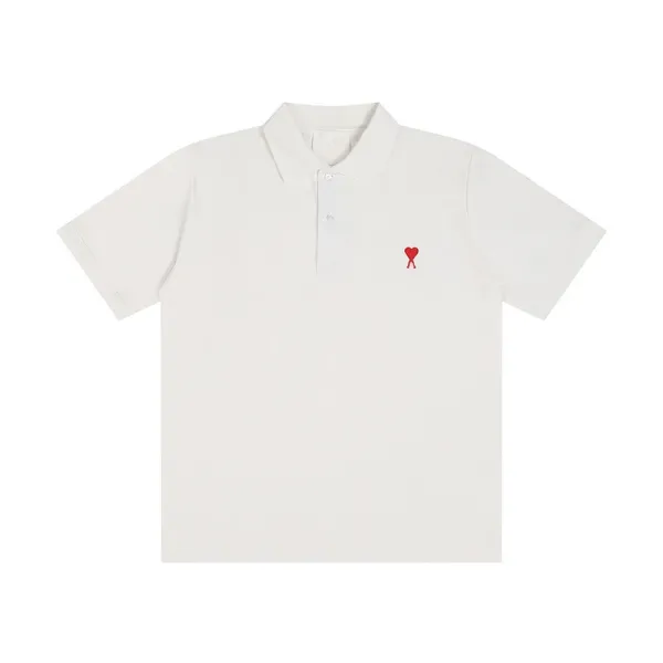 Ami Paris Small Heart Logo T-Shirt Beige T-Shirt - 10