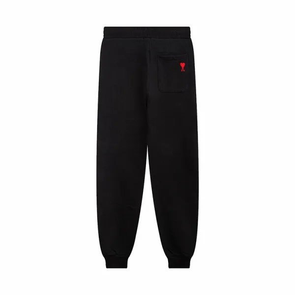 Ami Paris Heart Logo Sweatpants Beige Sweatpants - 3