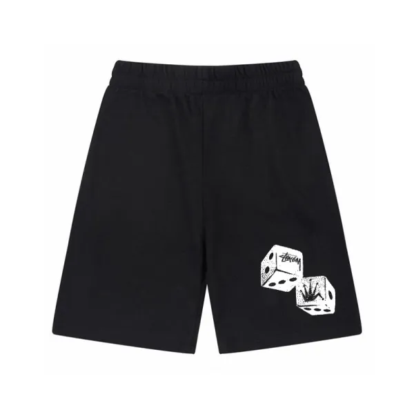 Stüssy Dice Print Sweatshorts Black - 1