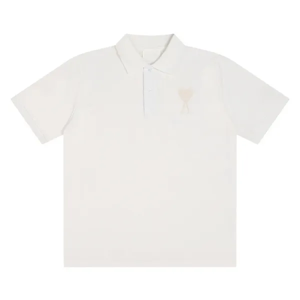 Ami Paris Small Heart Logo T-Shirt Beige T-Shirt - 12