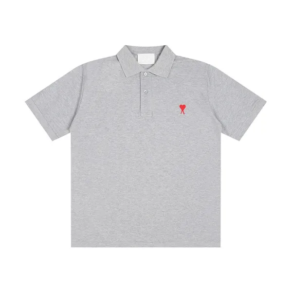 Ami Paris Small Heart Logo T-Shirt Beige T-Shirt - 5