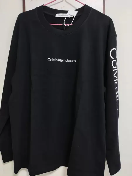Calvin Klein Jeans Logo Print Long-Sleeve T-Shirt White - 3