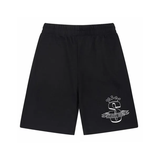 Stüssy Gear Crown S Logo Black Shorts - 1