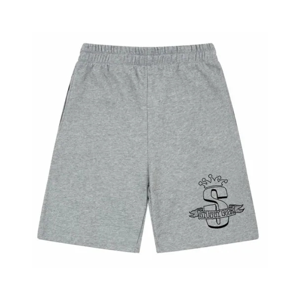Stussy Gear S Crown Shorts Gray Sweatshorts - 1