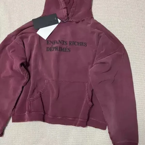Maison Margiela Enfants Riches Déprimés Burgundy Hoodie - 1