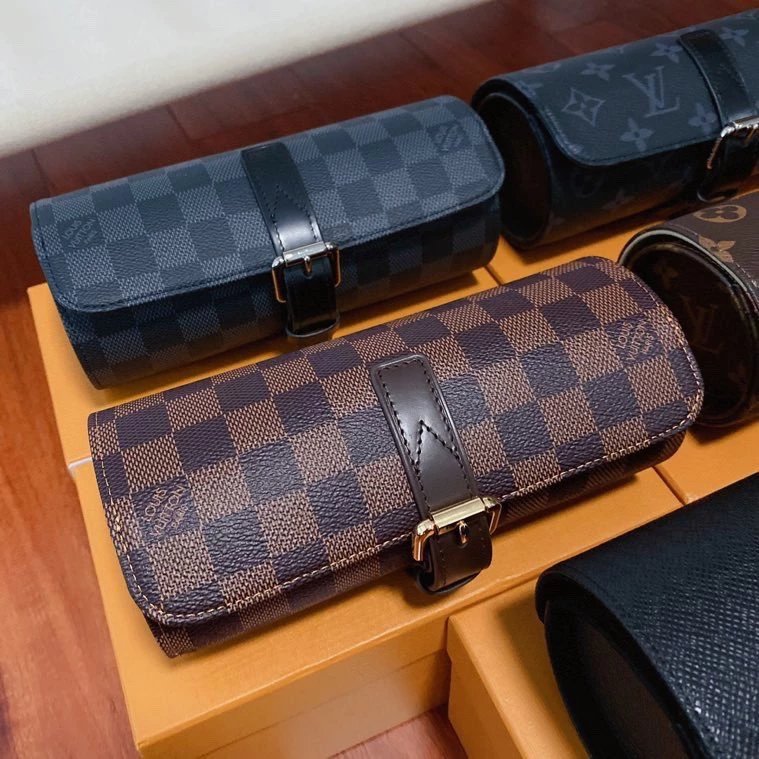 Louis Vuitton Damier Graphite Watch Roll Navy Blue Wallets - 5