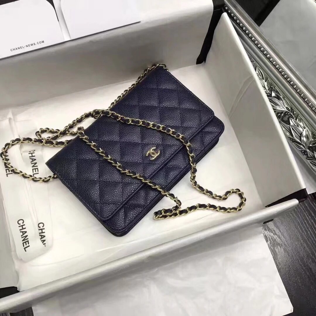 Chanel 1:1 WOC Series, Caviar Leather, Gold/Silver Hardware, 19cm