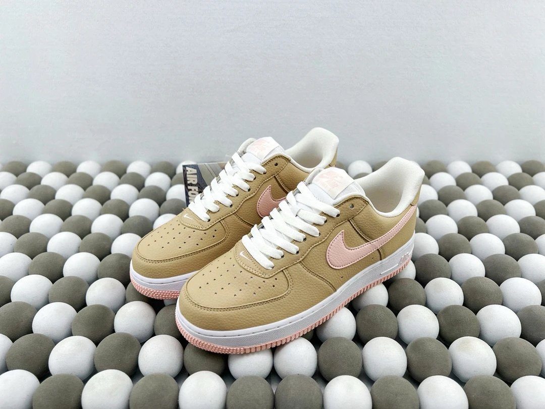 Nike Air Force 1 Linen Kith Exclusive AF1 Air Force Low Top Board Shoes Men and Women Brown 845053 201