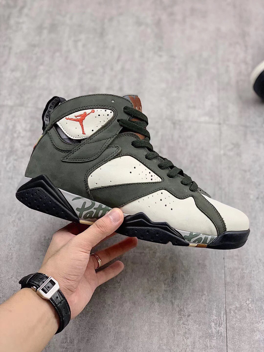 AJ7 乔丹7代 乔7 乔丹7 Patta x Air Jordan 7 OG SP 乔7深灰鹿皮拼接