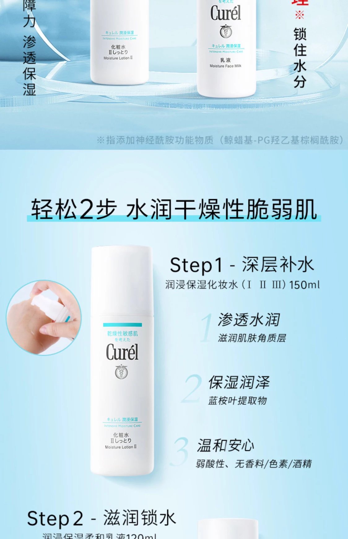 [Chengdu Warehouse] Curel Sensitive Skin Facial Cleanser Lotion Moisturizing Essence Water Emulsion Cream 40g Repair Cream Ceramide For Pregnant Women With Extremely Sensitive Skin