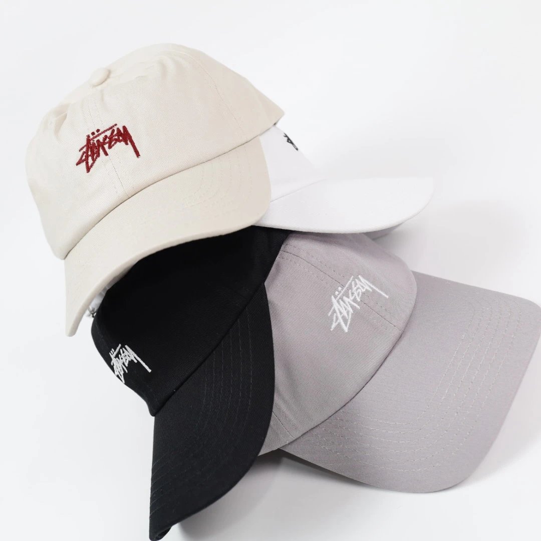 Item Thumbnail for Embroidery logo baseball hat cap basic classic style soft top baseball cap with cursive letter logo embroidery, peaked cap, curved brim hat, men and women couple model, sports and leisure fashion brand, versatile sun visor hat yl