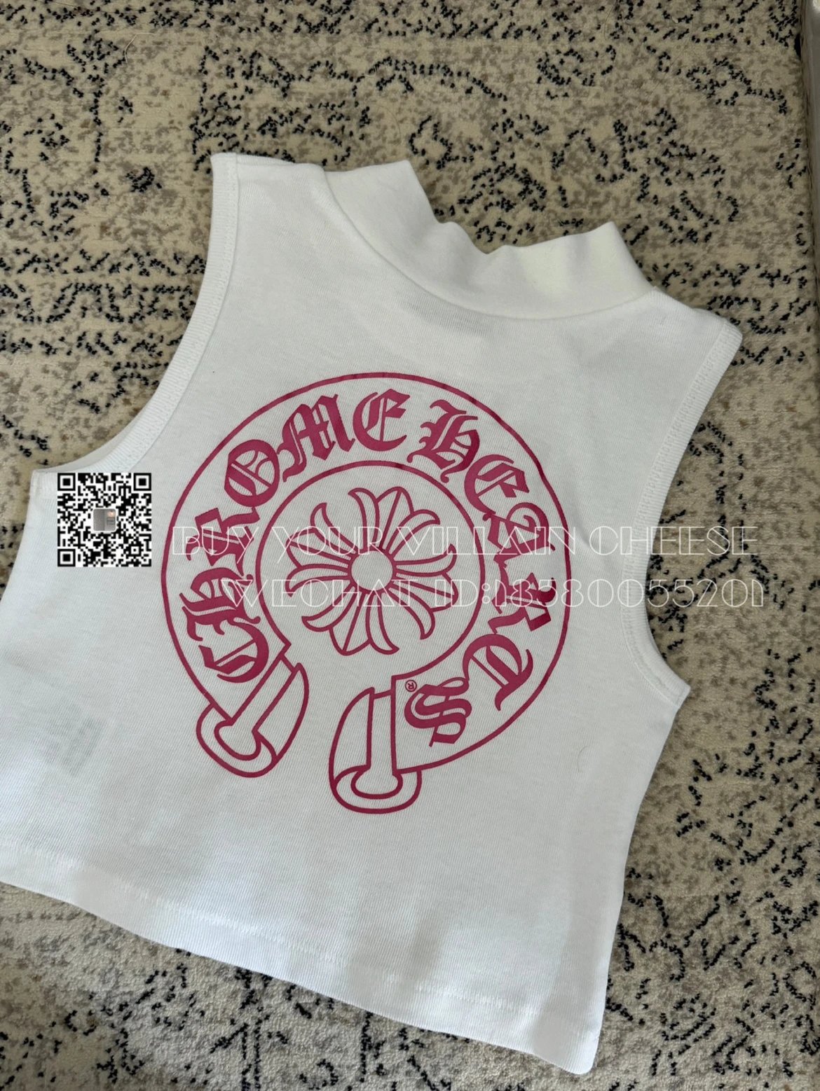 Design Deadly Doll White Crop Tank Top Vest Top - 19