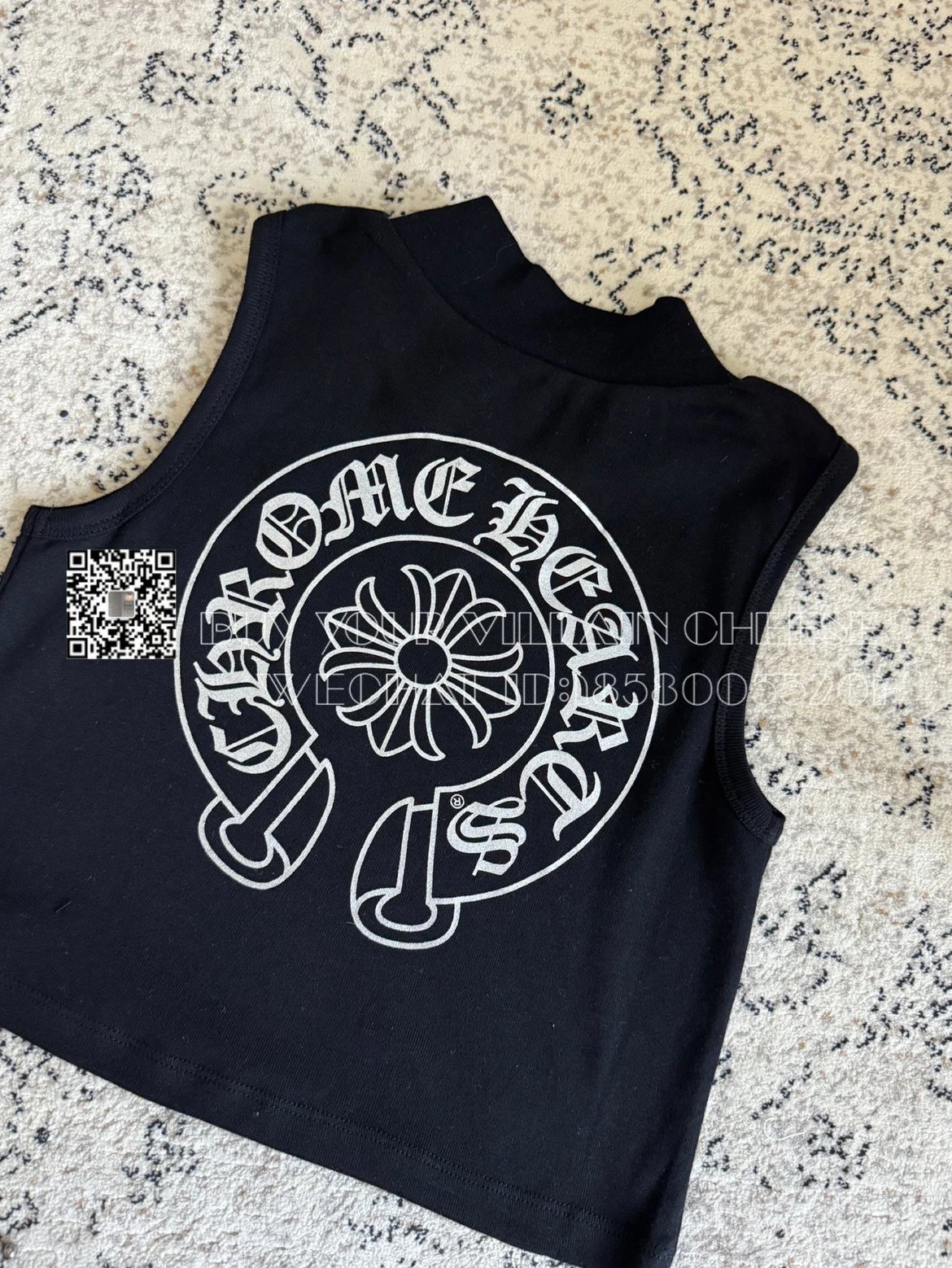 Design Deadly Doll White Crop Tank Top Vest Top - 10