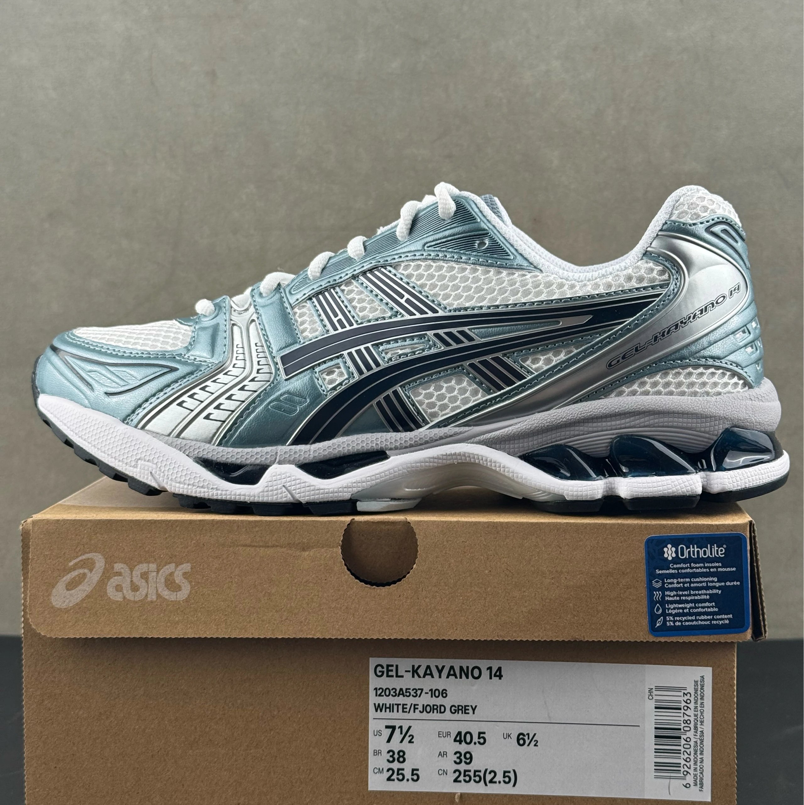 Asics Gel-Kayano 14 — 1203A537-106 colorway — USFans Spreadsheet photo