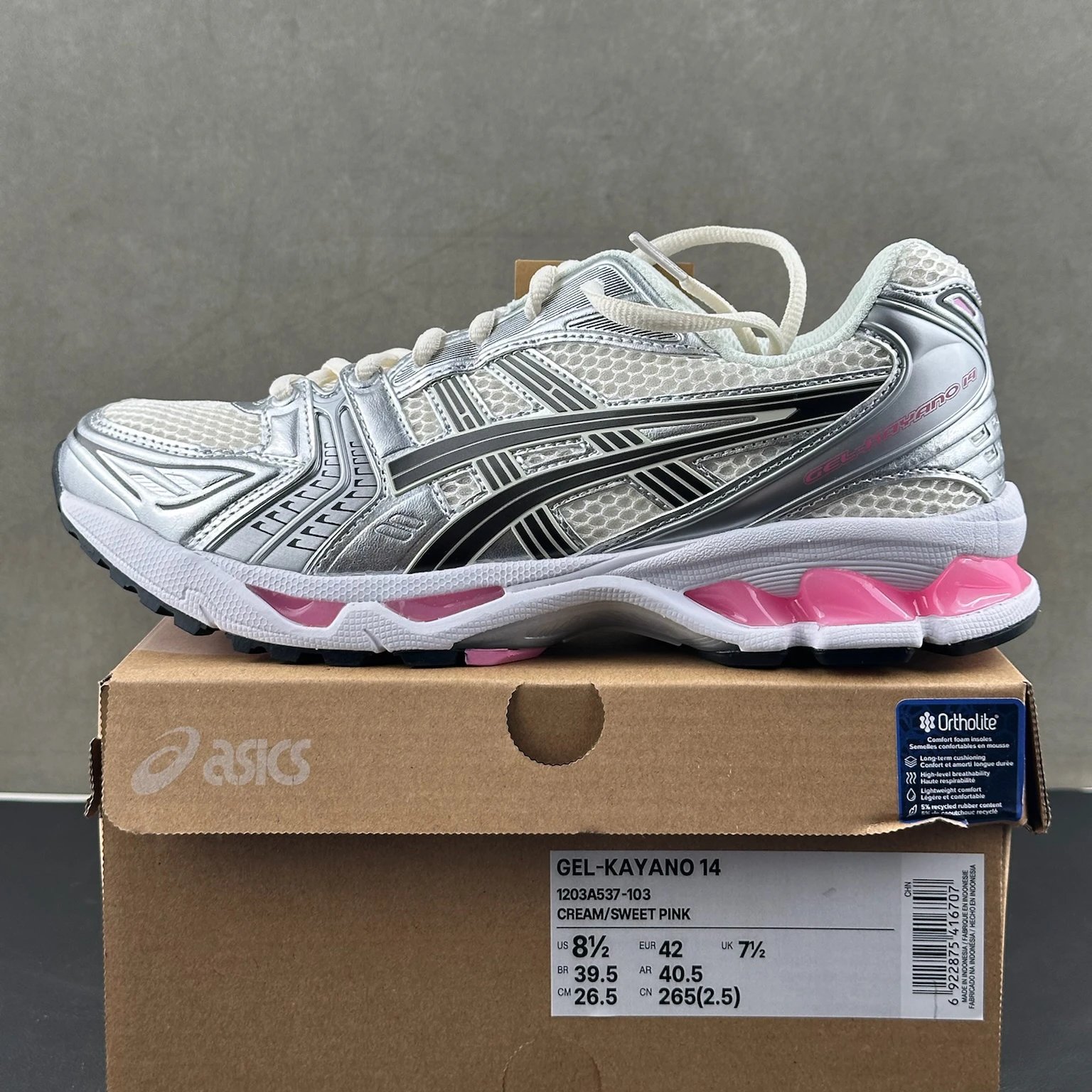 Asics Gel-Kayano 14 — 1203A537-103 colorway — USFans Spreadsheet photo