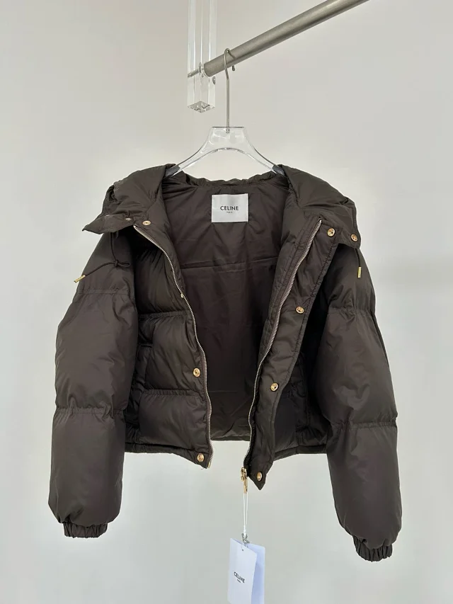 Celine Down Jackets Hooded detachable-sleeve jacket with Triomphe emblem product detail image 14