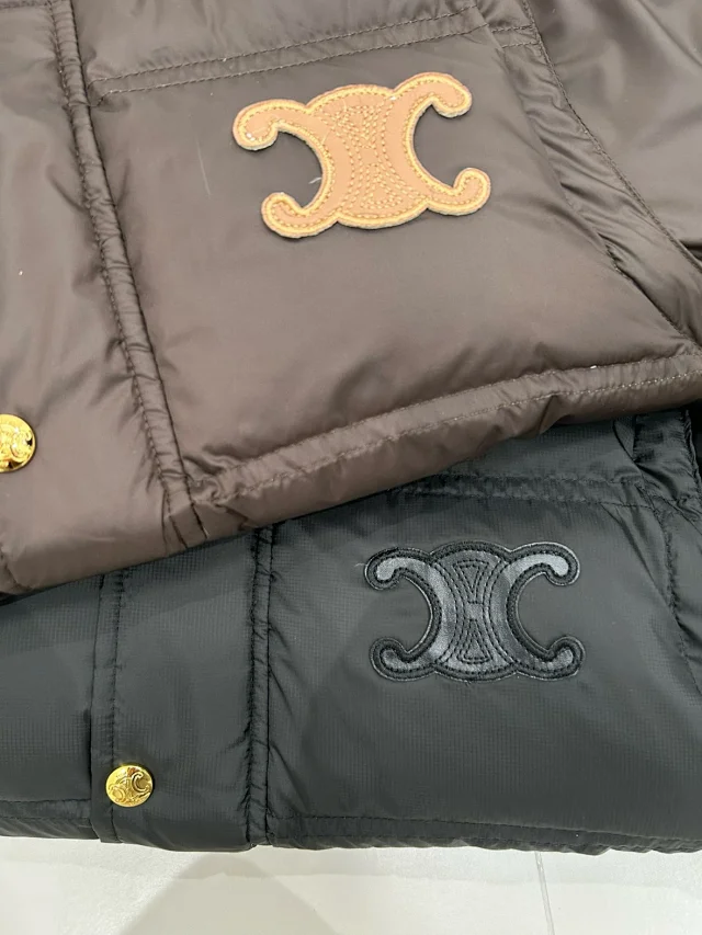 Celine Down Jackets Hooded detachable-sleeve jacket with Triomphe emblem product detail image 5