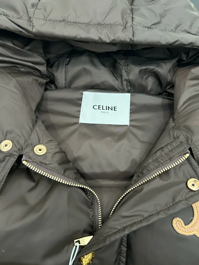 Celine Down Jackets Hooded detachable-sleeve jacket with Triomphe emblem product detail image 7