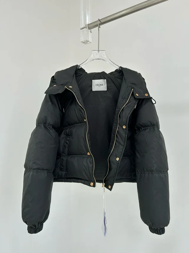 Celine Down Jackets Hooded detachable-sleeve jacket with Triomphe emblem product detail image 11