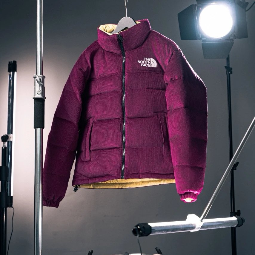 The North Face Down Jackets Corduroy Puffer — Peach pink