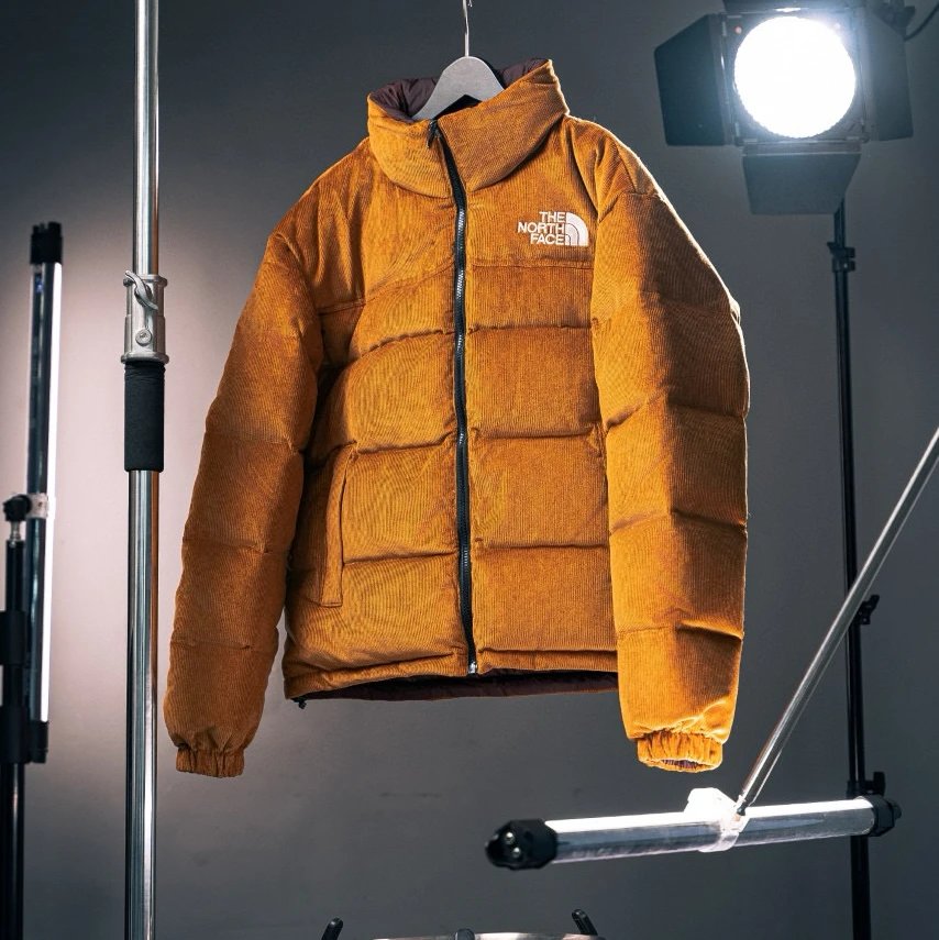 The North Face Down Jackets Corduroy Puffer — brown