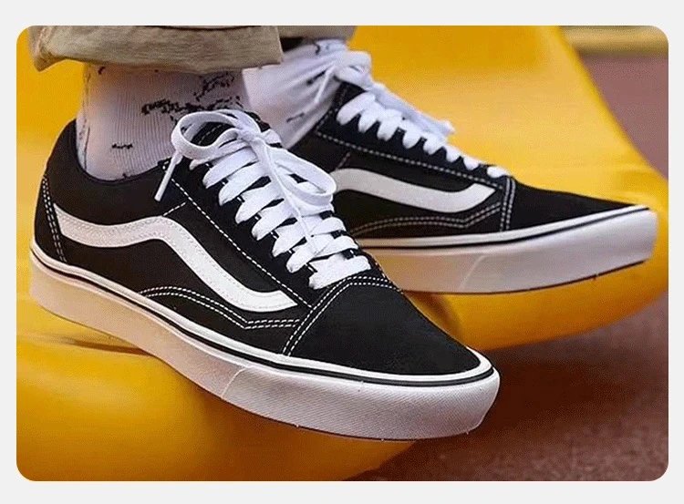 Vans Old Skool Black and White Sneakers Skateboard Shoes