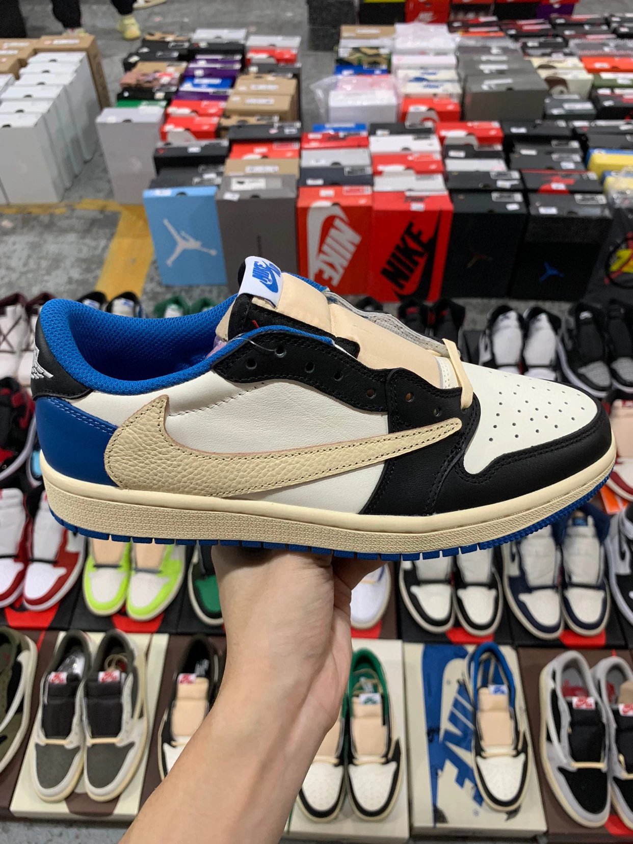 Travis Scott x Air Jordan 1 Low Fragment Design Sneakers