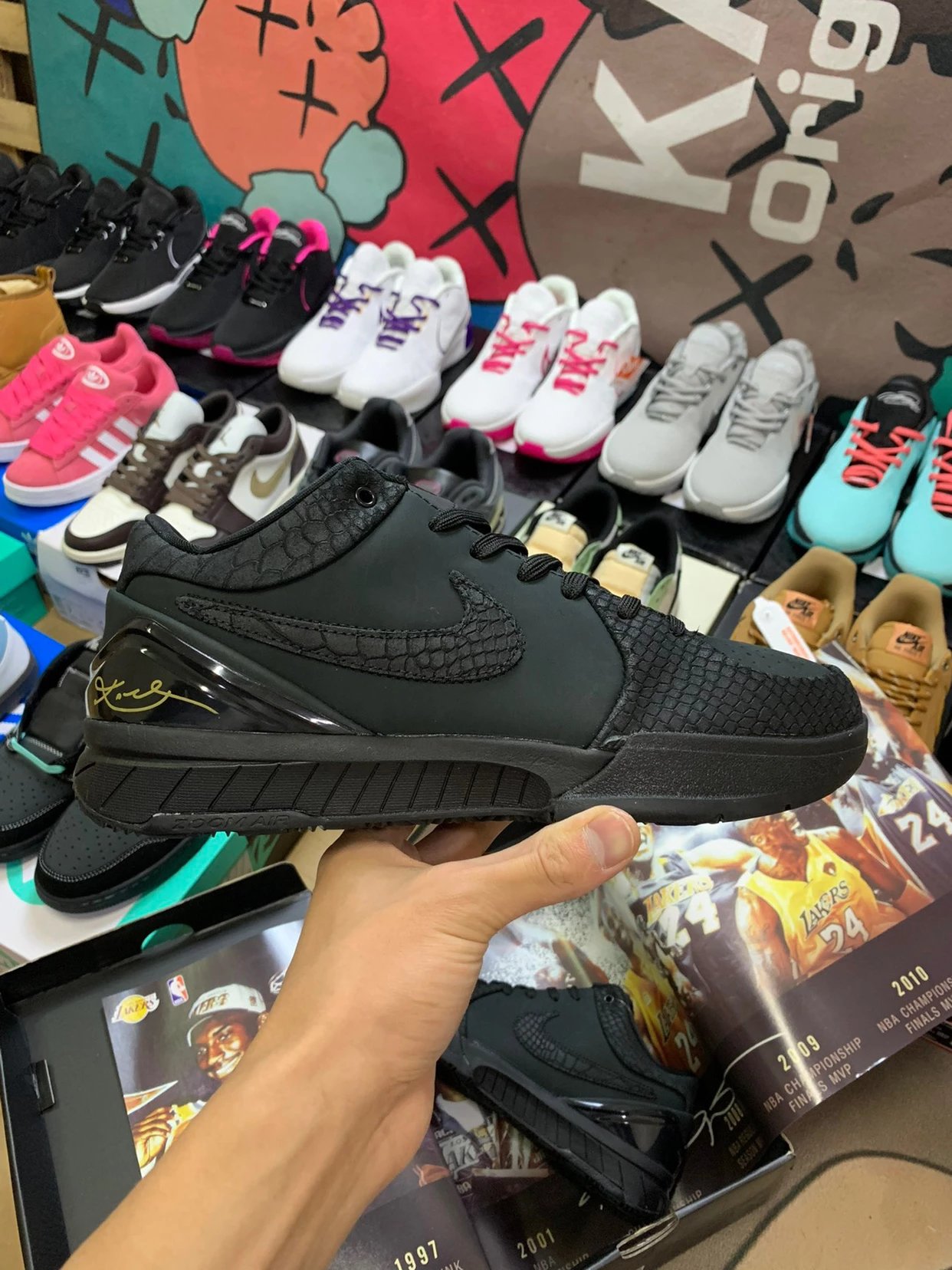 Nike Kobe 4 Protro Black Low Top Basketball Shoes