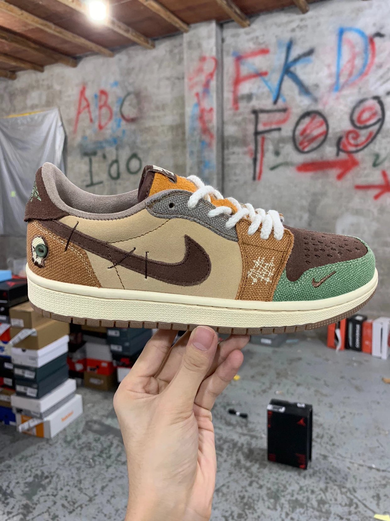 Zion Williamson x Air Jordan 1 Retro Low OG Voodoo Sneakers