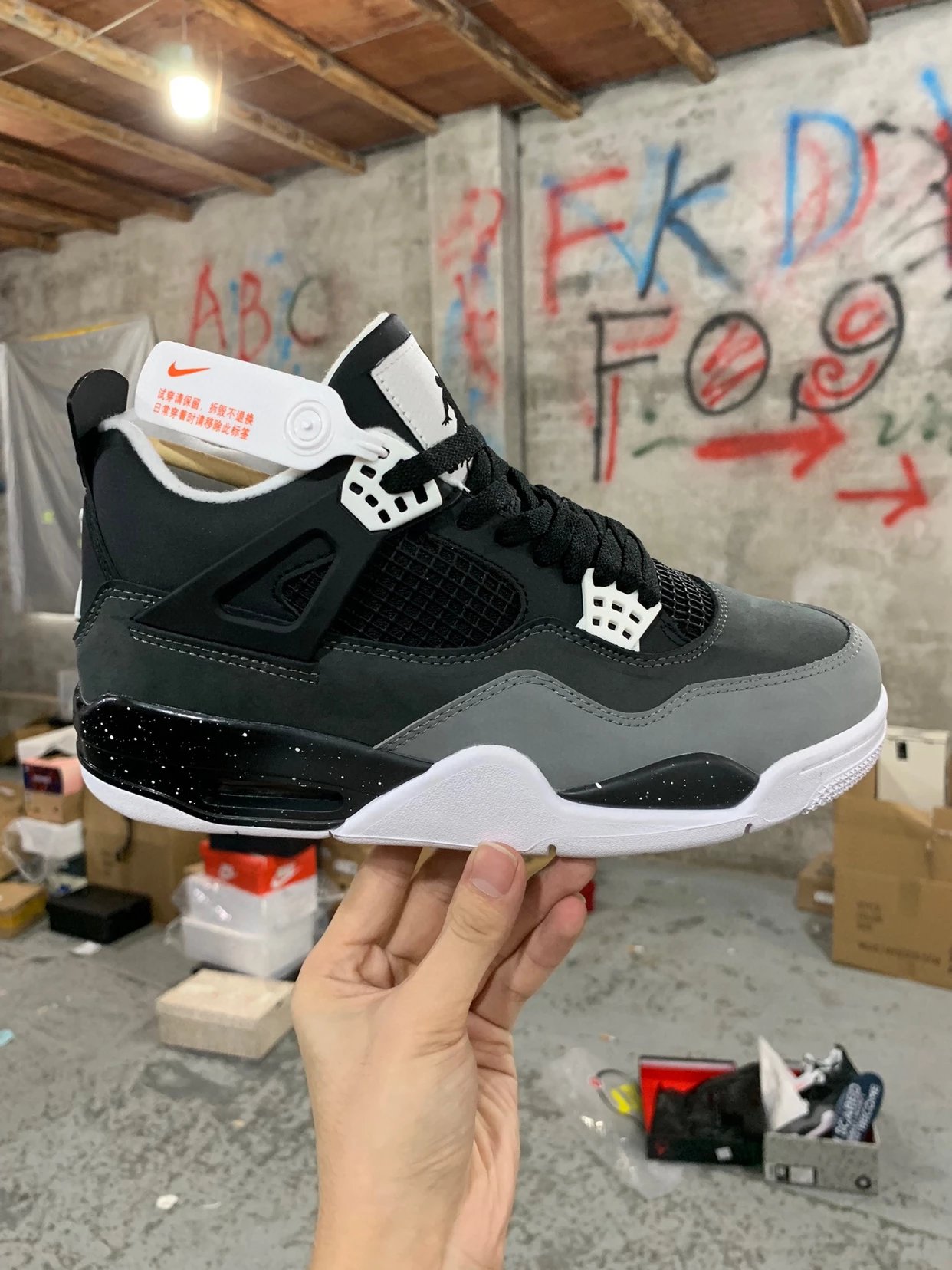 Air Jordan 4 Retro Fear Pack Sneakers