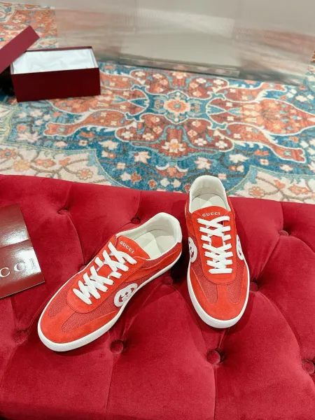 Gucci Rhyton Green Suede and Mesh Sneakers - 27