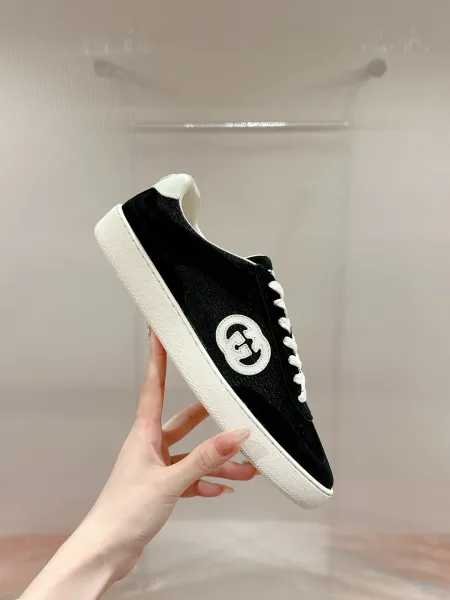Gucci Rhyton Green Suede and Mesh Sneakers - 6