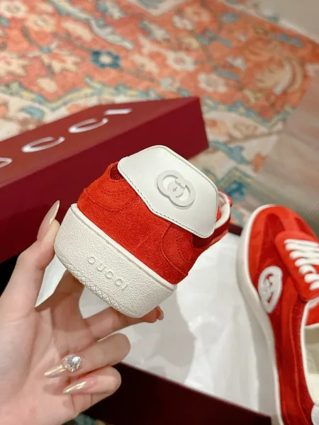 Gucci Rhyton Green Suede and Mesh Sneakers - 25