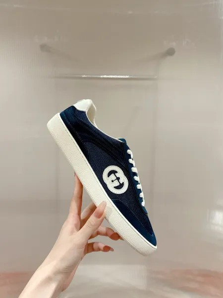 Gucci Rhyton Green Suede and Mesh Sneakers - 28