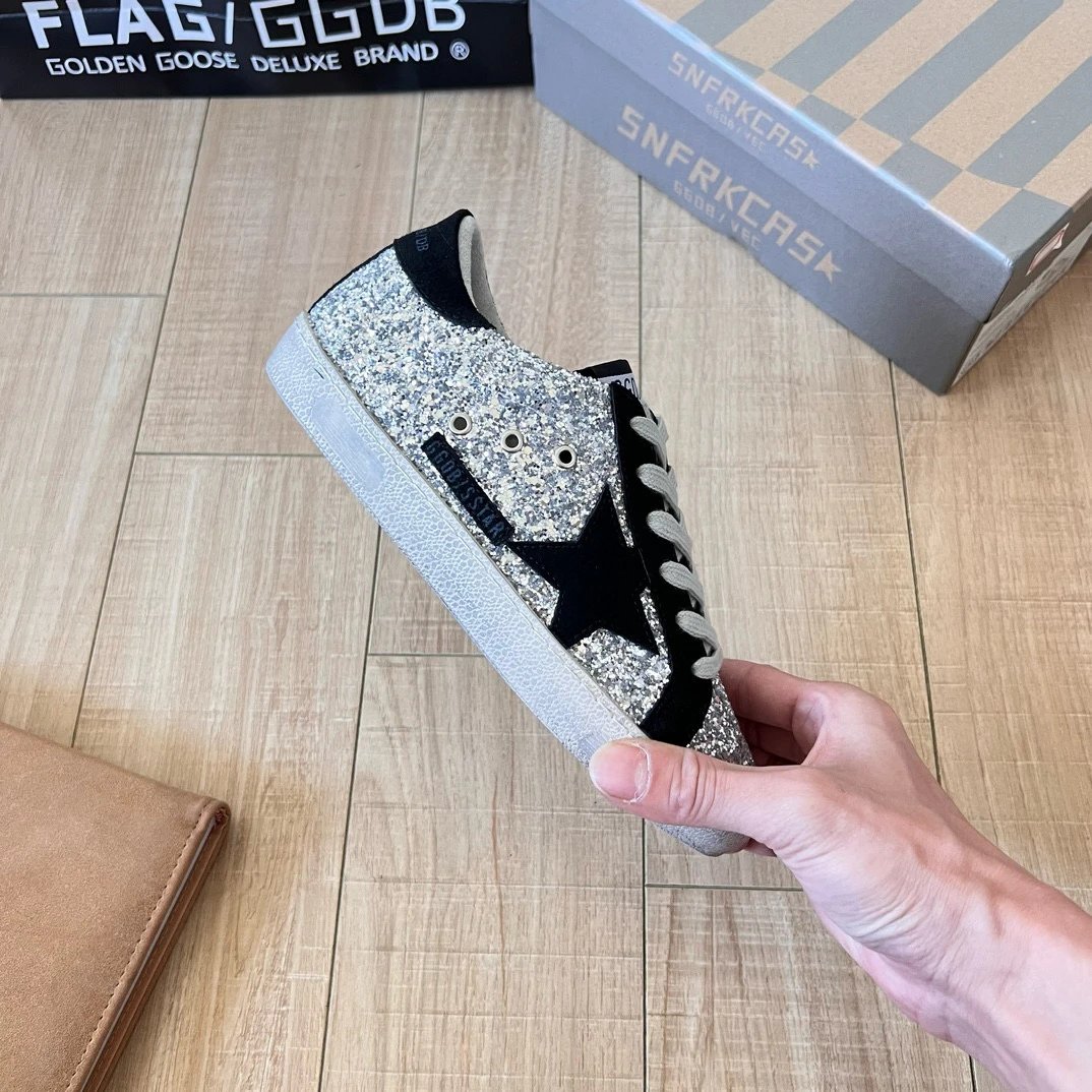 Black Silver Glitter