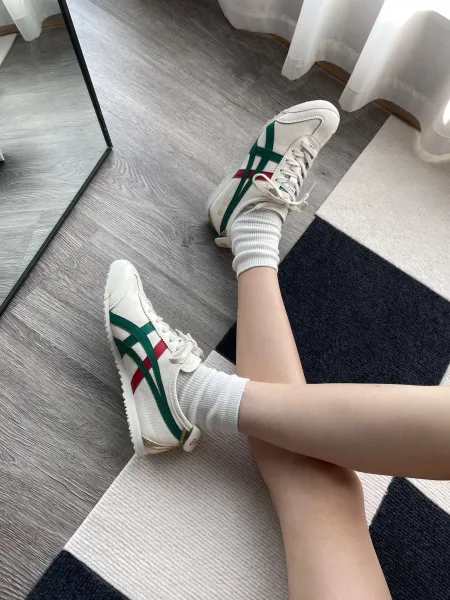 Asics Onitsuka Tiger Mexico 66 White Lime Green Sneakers - 87