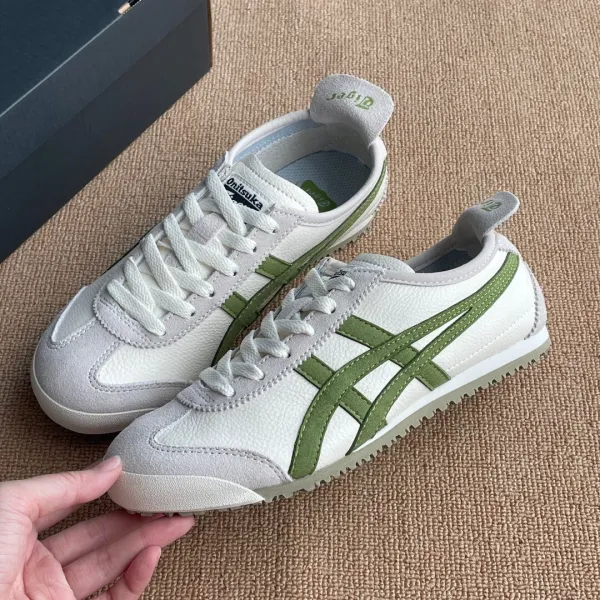 Asics Onitsuka Tiger Mexico 66 White Lime Green Sneakers - 18