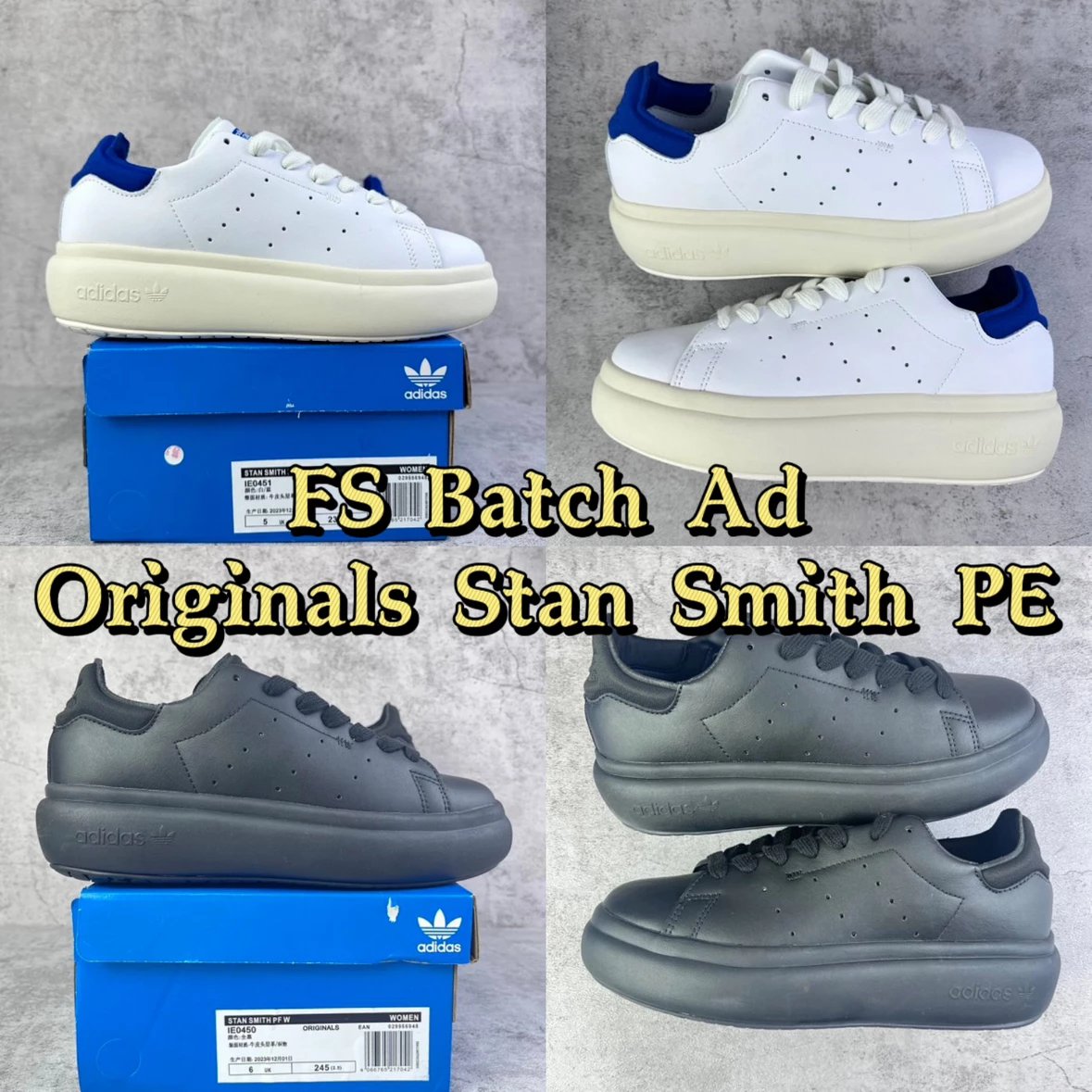 【FS version】Ad Originals Stan Smith PE Smith Bread Series Low Top Lightweight Muffin Classic Versatile Retro Casual Sports Thick Bottom Board Shoes Collection Collection! YYDS