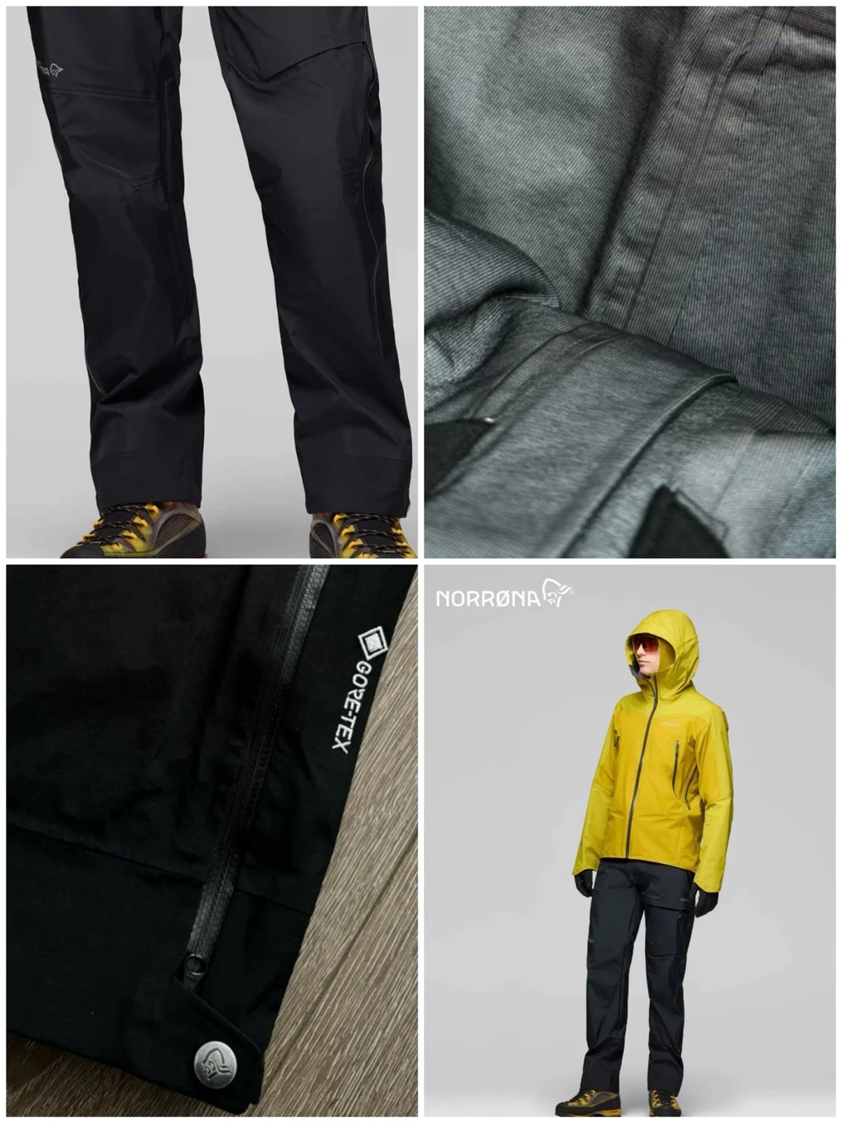 Cross production orders ❗ NORRONA Men's Waterproof, Breathable, Windproof, and Durable GTX Three Layer 3L Structure Hard Shell Pants with a Norwegian Old Head ❗ ️ ❗ ️ ❗ ️