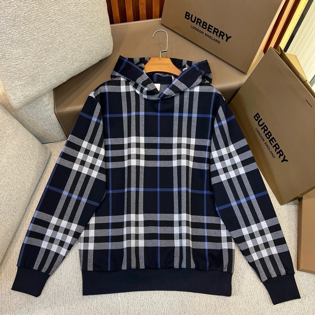 BBR Plaid cotton jacquard hooded sweatshirt
 10