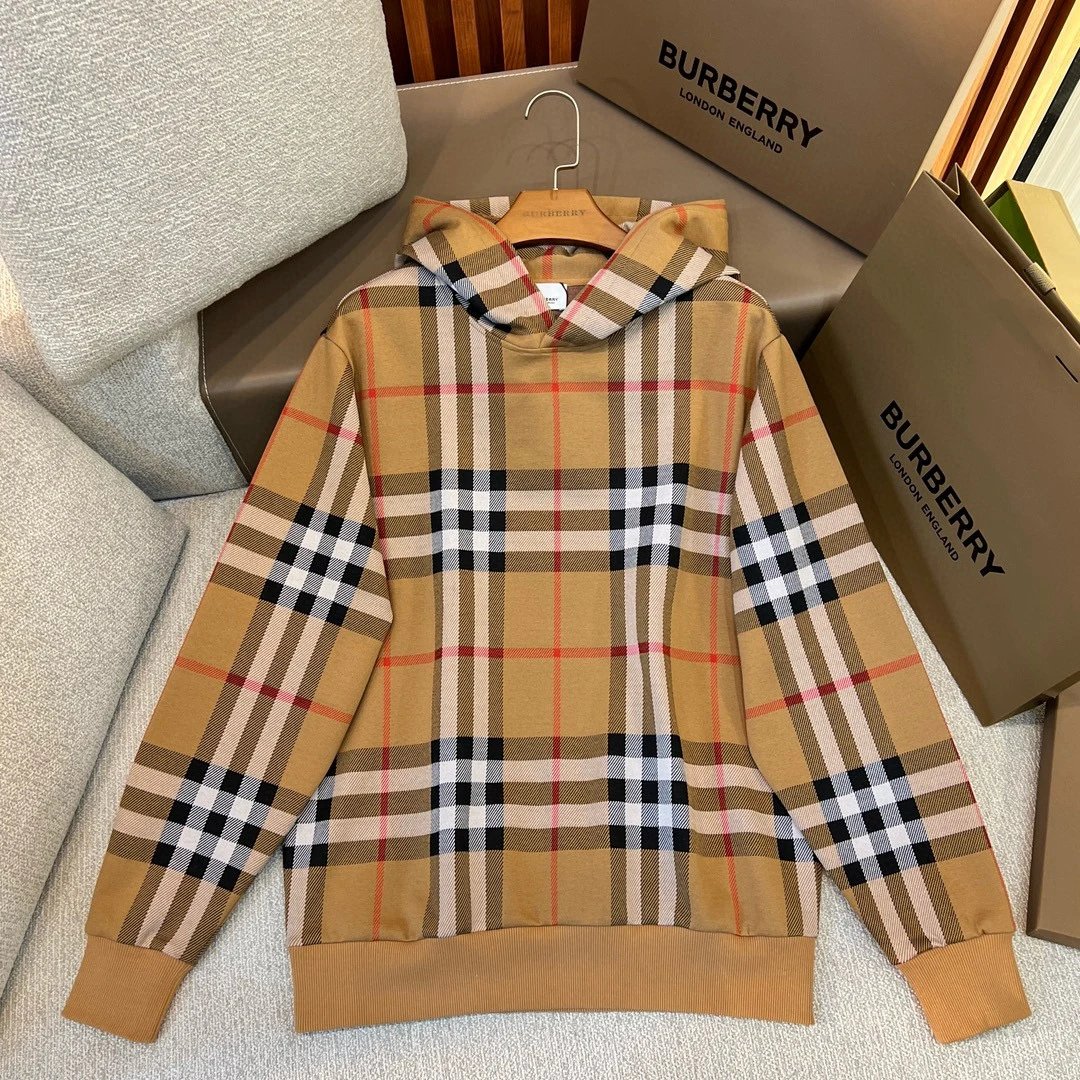 BBR Plaid cotton jacquard hooded sweatshirt
 2