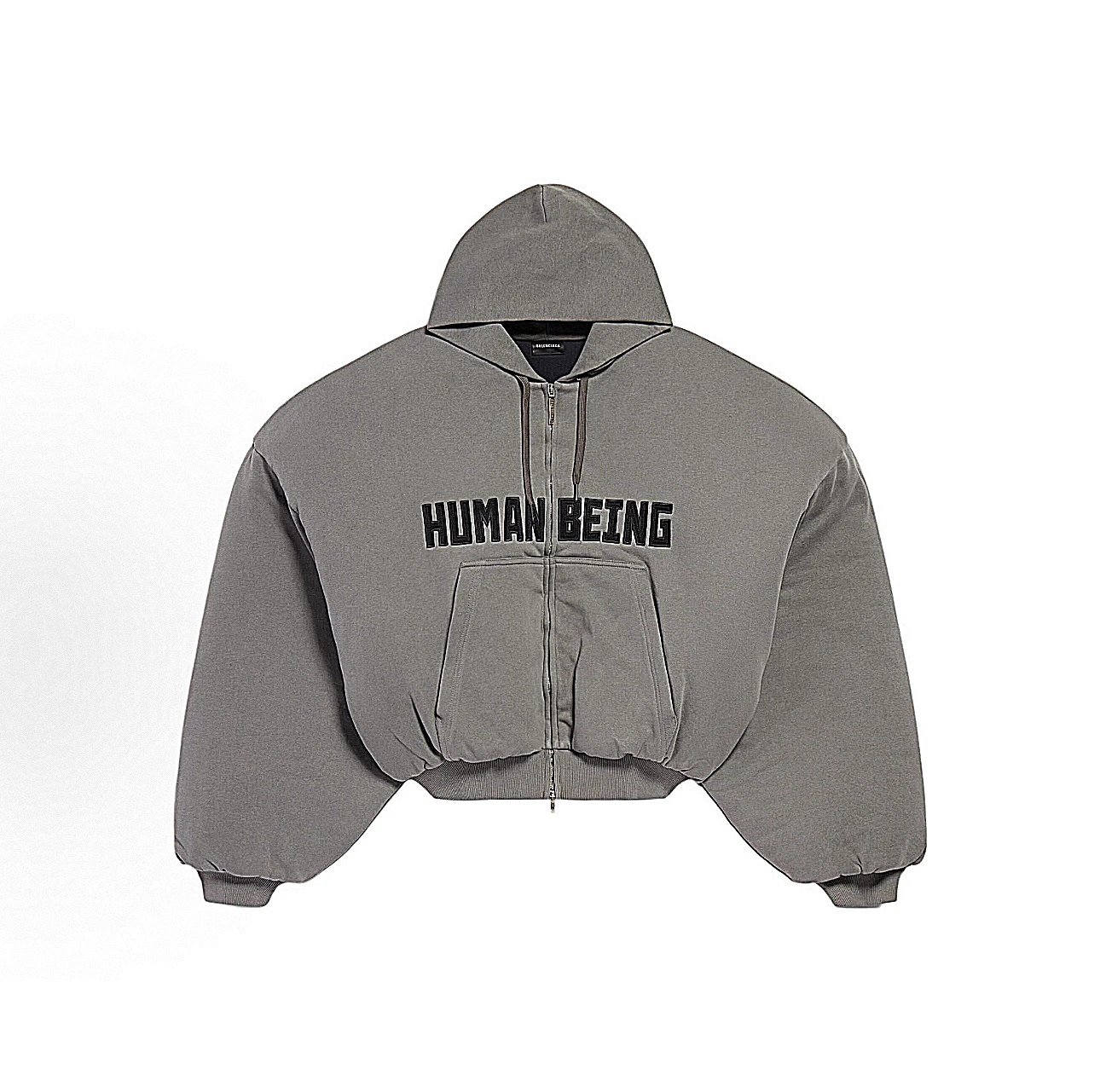 【早秋开学季专属现货重磅棉服】bl25SS系列 HUMAN BEING 走秀款拉链卫衣棉服bomber
