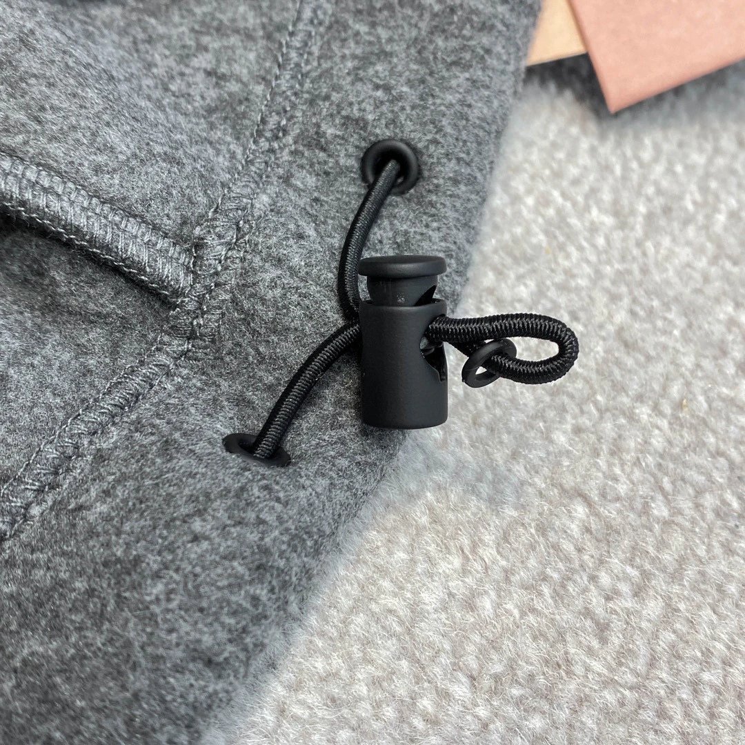 Miu Miu Fleece Zip-Up Jacket Black Outerwear - 34