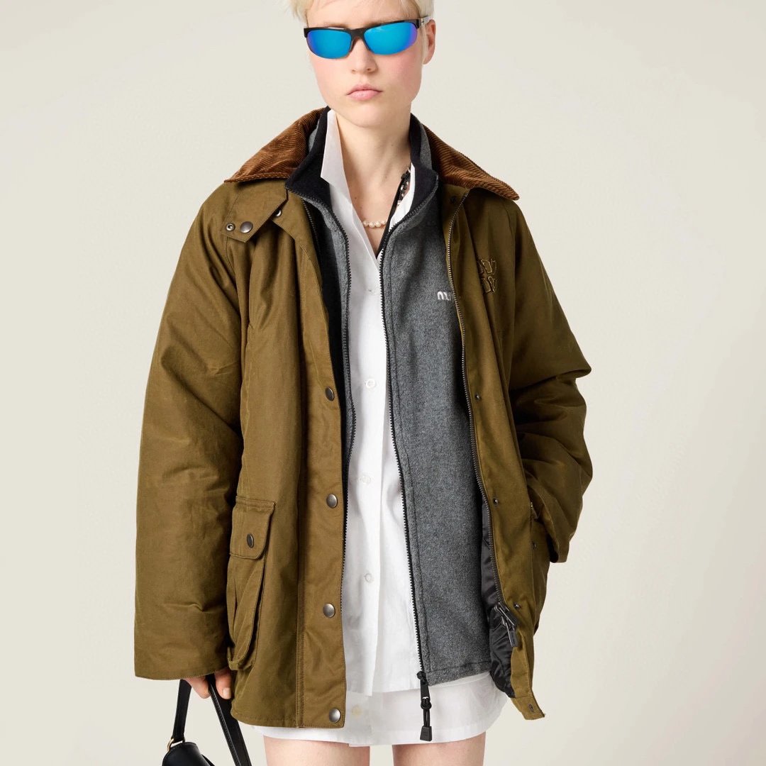 Miu Miu Fleece Zip-Up Jacket Black Outerwear - 14