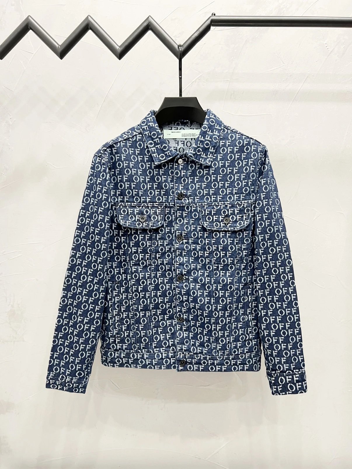 Off Printed Denim Jacket