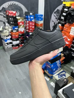 thumbnail for [Selling tens of thousands of pairs of pure white blanks in the same factory is about 100 quality]  Low One Low Top Casual Board Shoes Height Increase Sneakers - Black Warrior