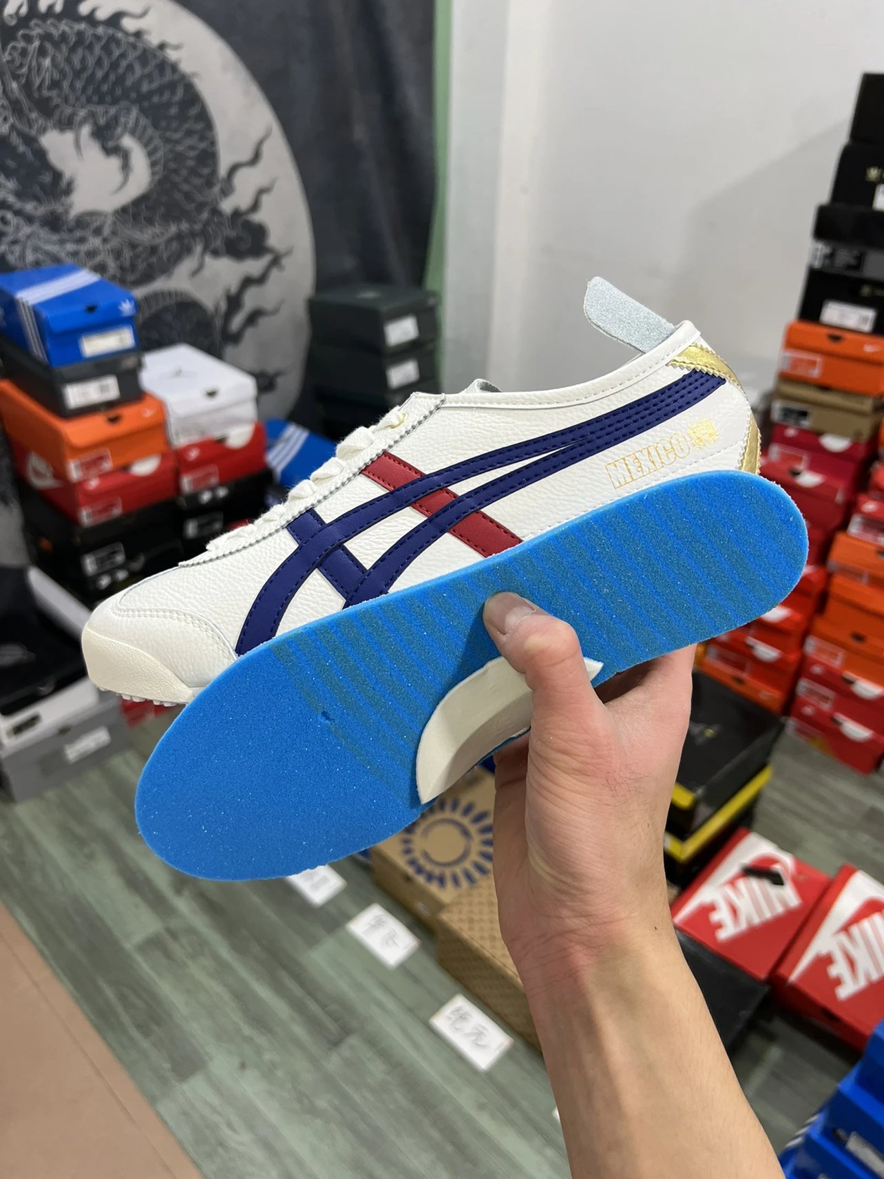 Onitsuka Tiger  MEXICO 66™ 运动鞋   休闲鞋-白红蓝金尾