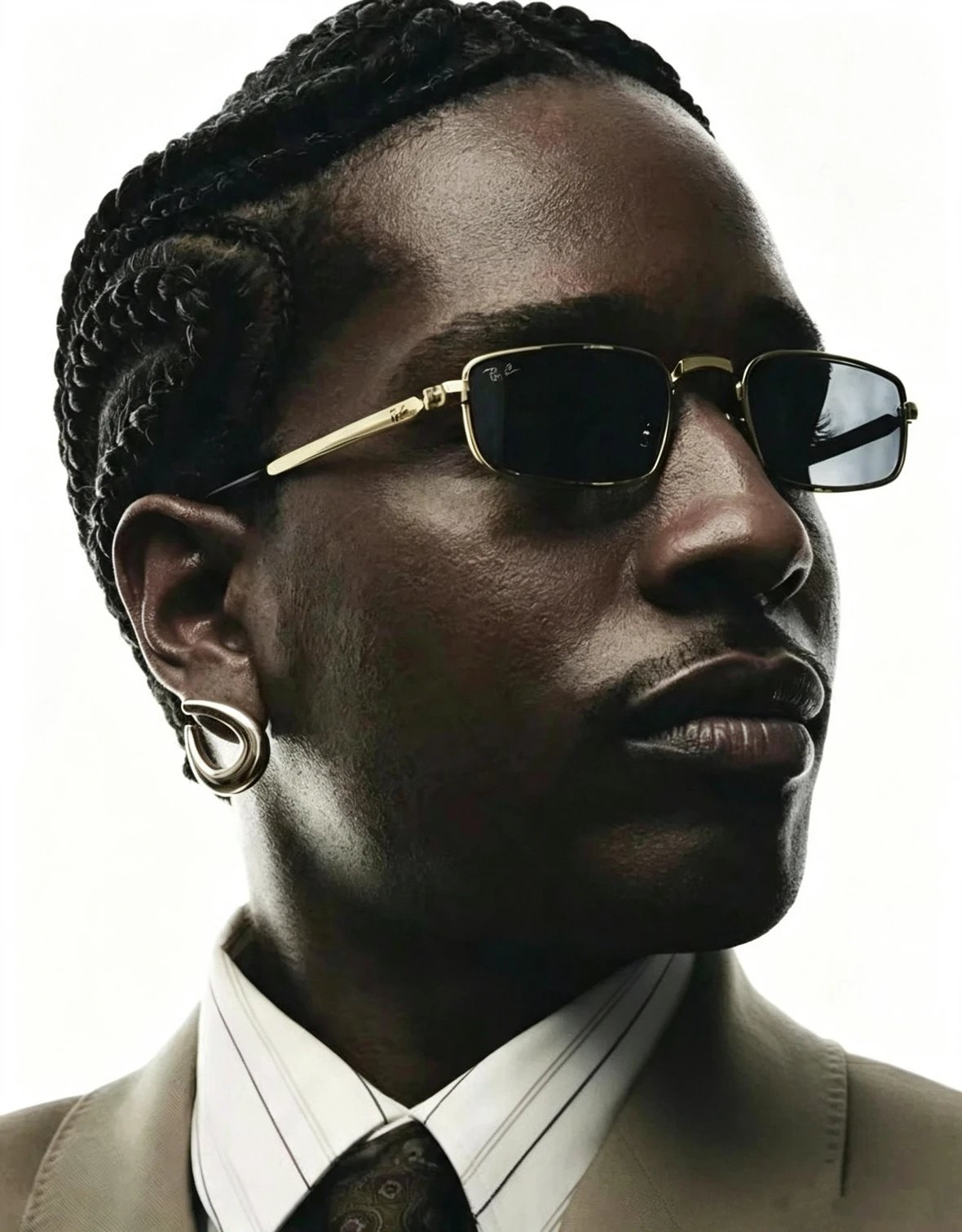 ASAP Rocky签名版Awge联名款 风格 金属小方框太阳镜墨镜 平光镜 赵雨凡 太阳 同款